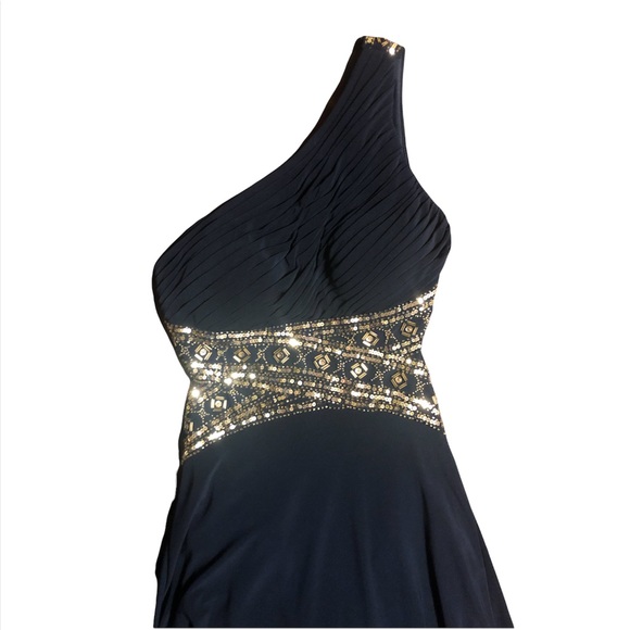 NWOT Prom One Shoulder Backless Sequin Dress - Picture 3 of 6